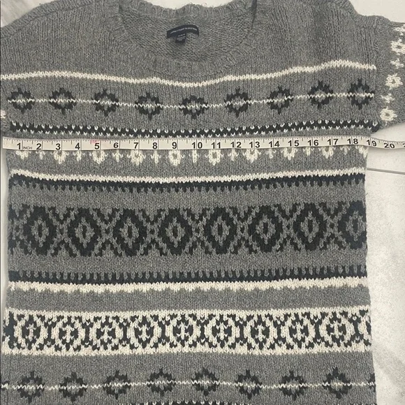 Gray Fair Isle Patterned Women's Sweater Sz M - Picture 8 of 11